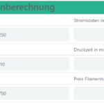3D-Druck Kostenrechner