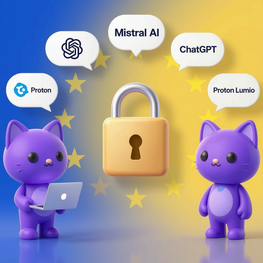 Europäische KI Alternativen zu ChatGPT mit Datenschutzzsymbol 2026